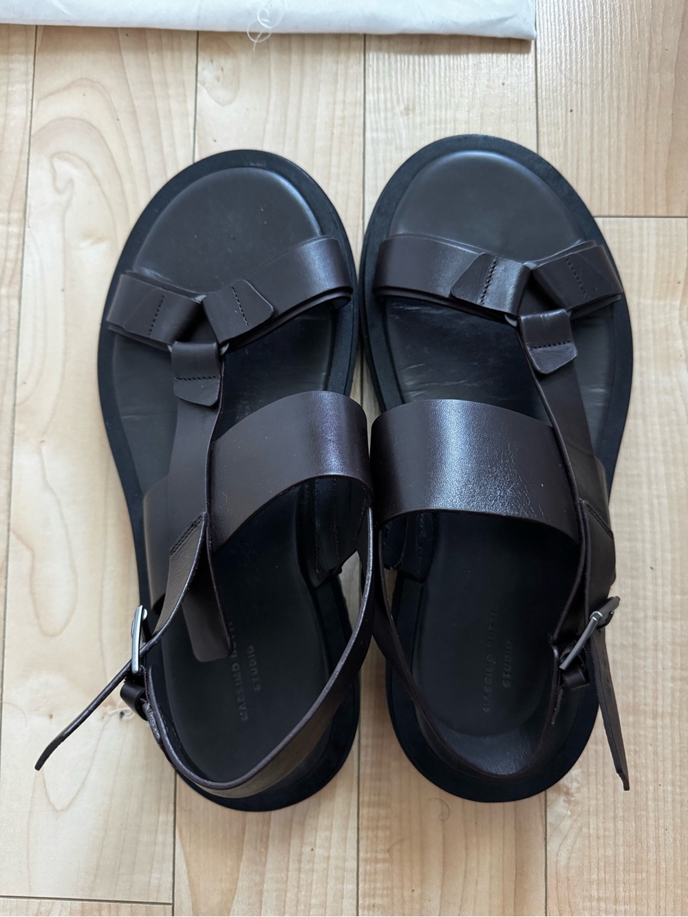 Massimo Dutti Studio Men's dark Brown Leather Sandals